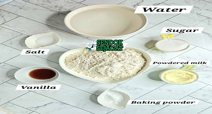 Bahan puff puff tepung terigu ragi gula pala air hangat minyak goreng gula halus