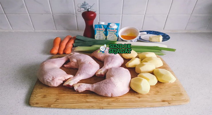 Bahan Waterzooi lengkap ayam fillet krim kentang wortel lemon