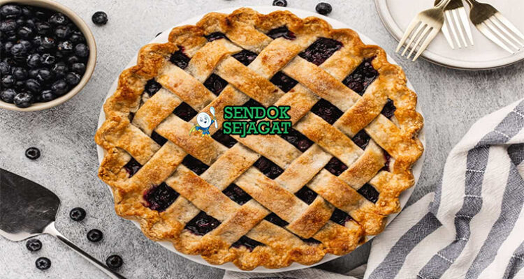 Blueberry Pie slice blueberry bubbling crust flaky di plate saji