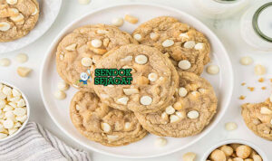 Macadamia Nut Cookies golden crunchy macadamia chunk di cooling rack