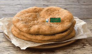 Navajo Frybread Crispy Puff Khas Native American Navajo Frybread roti goreng golden puff di piring saji