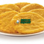 Potato Scallops golden renyah tabur chicken salt lemon wedge di kertas butcher