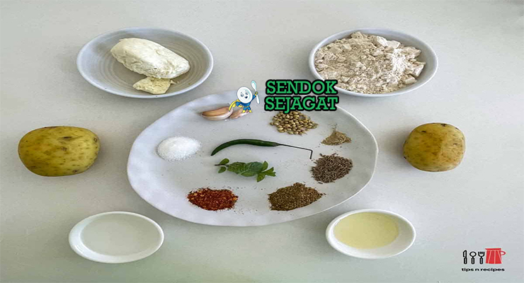 Bahan aloo paratha atta flour kentang cumin coriander cabe hijau cilantro ghee yogurt achar