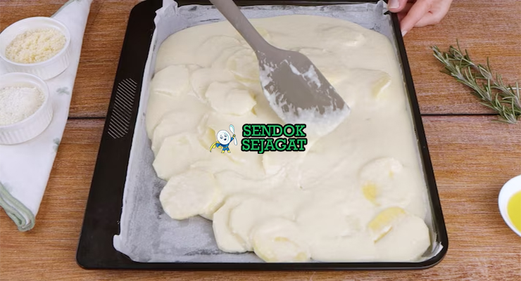 Bahan potato and rosemary flatbread kentang baby rosemary segar olive oil flour yeast parmesan