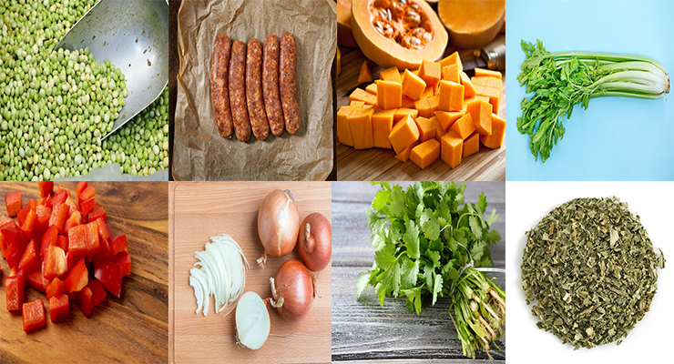 Bahan sancocho de guandules guandules hijau santan longaniza auyama oregano cilantro bawang putih