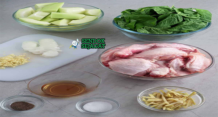 Bahan tinolang manok ayam kampung jahe chayote malunggay calamansi bawang putih fish sauce