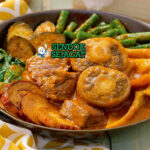 Kare-Kare oxtail tripe kuah peanut kental orange sayur eggplant string beans bok choy bagoong calamansi nasi