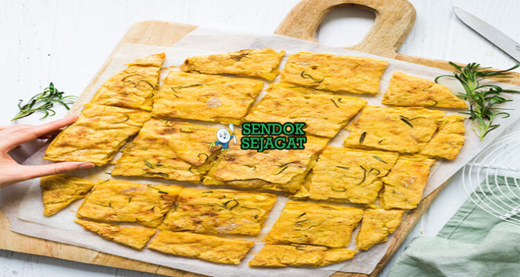 Potato and Rosemary Flatbread golden crispy kentang iris rosemary sea salt olive oil parmesan potong kotak