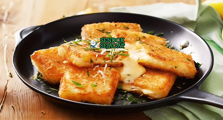 Bahan saganaki kefalotyri graviera halloumi tepung terigu lemon ouzo olive oil oregano