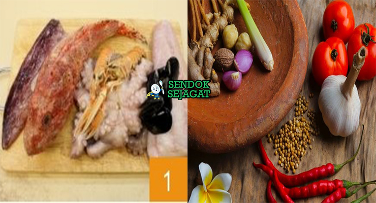 Bahan cacciucco ikan rockfish red mullet cumi udang kerang tomat saffron dashi anggur putih
