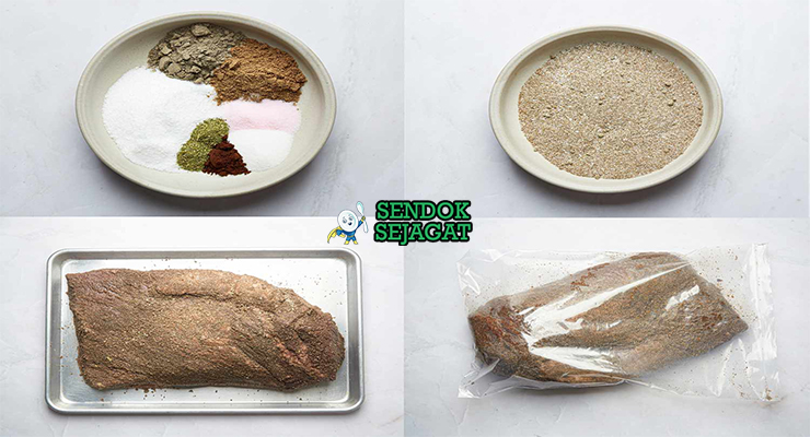 Bahan montreal smoked meat brisket navel curing salt maple wood chips black pepper coriander mustard seed