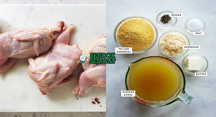 Bahan polenta e osei polenta kuning puyuh lardo sage rosemary bawang putih minyak zaitun