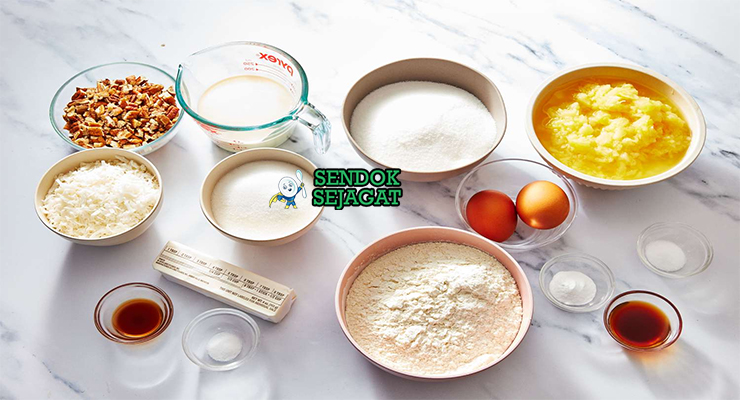 Bahan quandong cake quandong kering tepung butter telur gula madu vanilla lemon zest