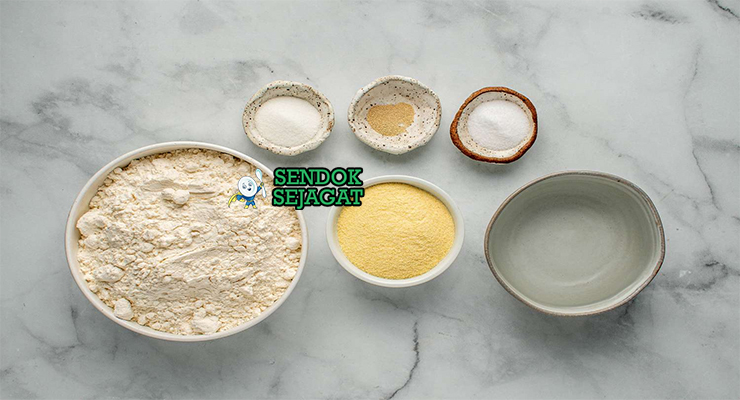Bahan rghaif tepung semolina mentega minyak zaitun air garam madu teh mint