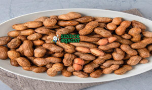 Boiled Peanuts kacang tanah rebus dalam kulit garam Cajun panas koran piring Southern USA