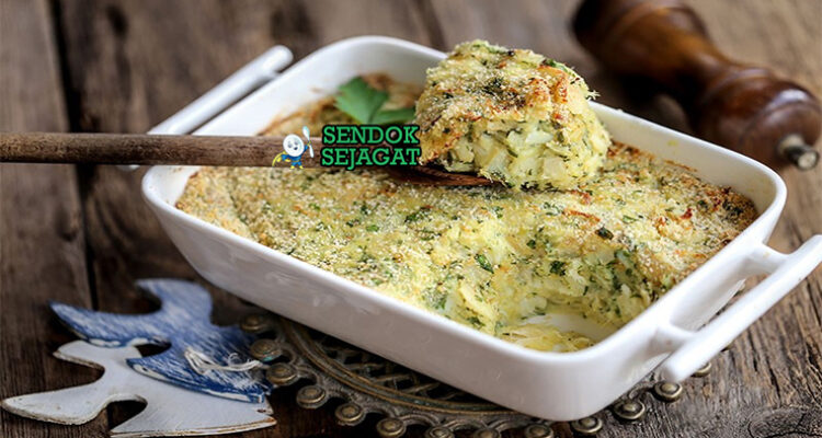 Brandade de Morue puree ikan kod bawang putih minyak zaitun lembut creamy baguette panggang salad hijau