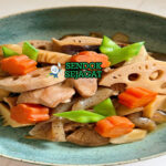 Chikuzenni stew ayam sayur dashi daikon renkon takenoko shiitake konnyaku kuah manis gurih mangkuk Jepang