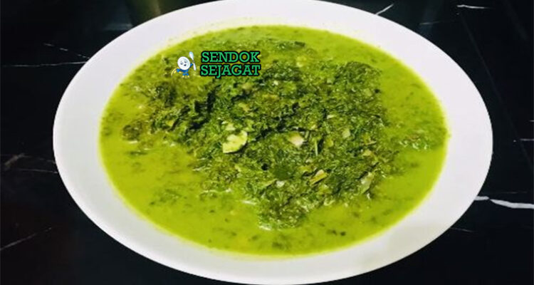 Daun Singkong Tumbuk kuah santan kuning daun tumbuk lembut ikan mas goreng andaliman nasi sambal