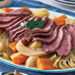 Jiggs Dinner salt beef rebus kubis kentang wortel turnip parsnip kacang kuning roti gandum mustard Newfoundland