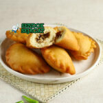 Kue Panada roti goreng golden isi ikan cakalang asap pedas Manado sambal roa nasi