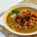 Tongseng kuah santan kental daging kambing sapi kol tomat cabe rawit nasi kerupuk sambal jeruk nipis