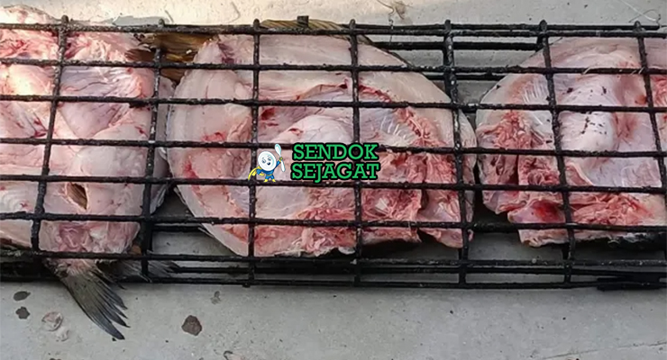 Bahan-bahan resep Masgouf termasuk ikan mas segar, kunyit, garam, lada, minyak zaitun, lemon, dan arang kayu siap dipanggang