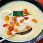 Isidudu khas Afrika Selatan dengan jagung kering dan kacang merah rebus lembut, tampak gurih hangat menggugah selera