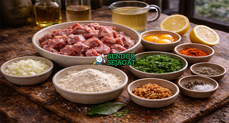 Bahan-Bahan Fresh untuk Resep Agnello Brodettato Italia