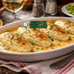 Quenelles de brochet khas Lyon dengan pangsit ikan pike oval lembut disiram saus krim, disajikan elegan di piring putih