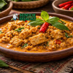 Sambal tumpang khas Jawa Tengah dengan tempe hancur berbalut sambal merah pedas manis, disajikan hangat di mangkuk bersama nasi putih